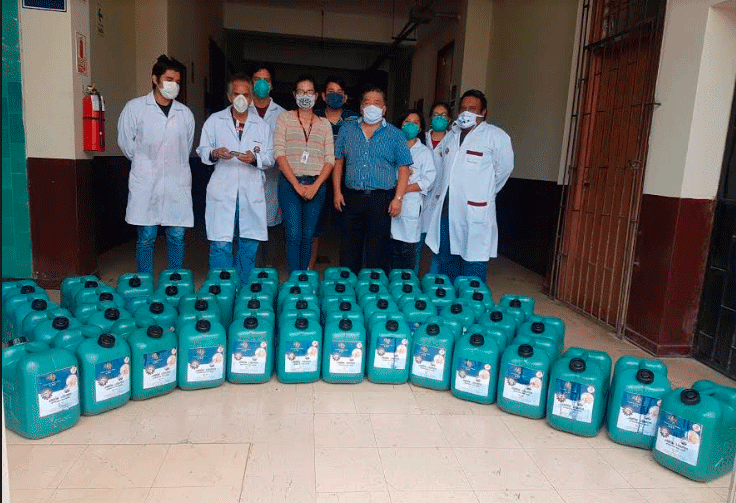 UNT entrega jabón líquido a Municipalidad de Moche